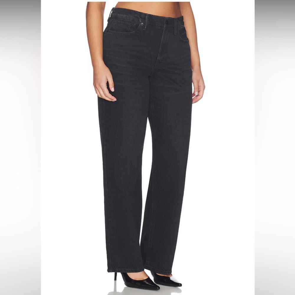NWT Good American Good 90s Relaxed Jeans in Black 16